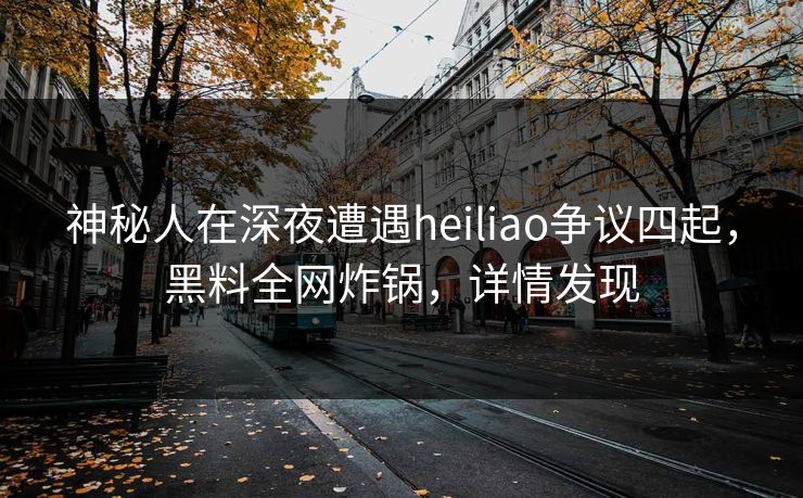 神秘人在深夜遭遇heiliao争议四起，黑料全网炸锅，详情发现