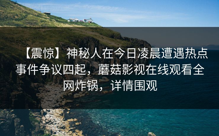 【震惊】神秘人在今日凌晨遭遇热点事件争议四起，蘑菇影视在线观看全网炸锅，详情围观